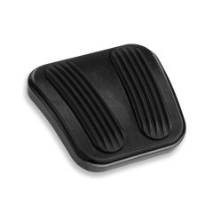 CURVED BLACK E-BRAKE PEDAL PAD FOR '67-'72 C-10 TRUCK WITH RUBBER INSERT