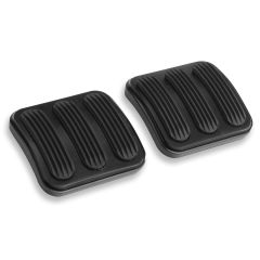 BLACK BRAKE/CLUTCH PEDAL PADS FOR '46-'10 JK, JK UNLIMITED, CJ, CJ8 SCRAMBLER, W