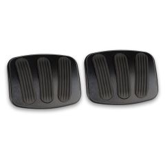 CURVED BLACK BRAKE/CLUTCH PEDAL PADS FOR '76-'77 BRONCO PAIR