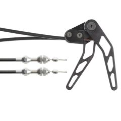 BLACK UNIVERSAL COMBINATION HOOD & TRUNK CABLE KIT FOR RIGHT HAND DRIVE