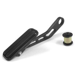 BLACK THROTTLE PEDAL FOR LOKAR DRIVE-BY-WIRE WITH RUBBER INSERT