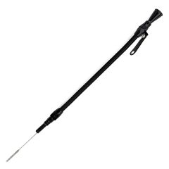 HI-TECH FLEXIBLE BLACK STAINLESS ENGINE DIPSTICK CHEVY BIG BLOCK PUSH INTO PAN