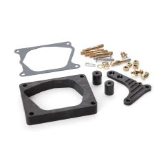 BRACKET EDELBROCK PRO-FLOW W/SPACER CRUISE CONTROL BLACK BILLET ALUMINUM WITH BL