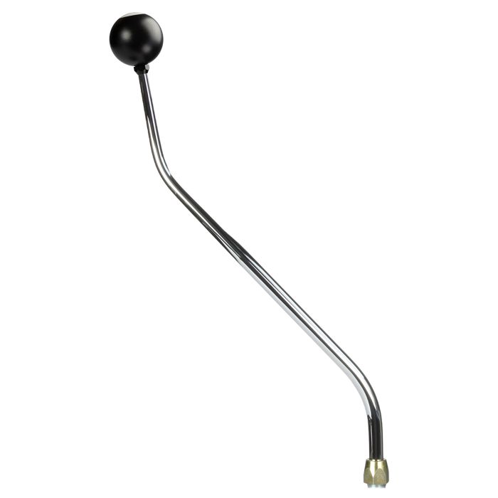 FM4L60EAN8 Floor Mount Shifter — GM 4L60E, Chrome 23" Double Bend, 8-Ball Knob